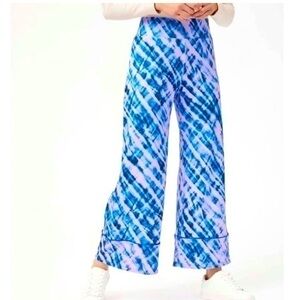 TEREZ M Printed Seamless Cropped Wide-Leg Lounge Pants NWT